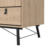 Wooden Wardrobe With 3 Doors And 3 Drawers - Ry