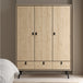 Wooden Wardrobe 150.2cm Wide With 3 Doors And 3 Drawers - Ry