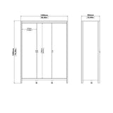 Wooden Wardrobe With 3 Doors - Madrid
