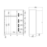 Wooden Wardrobe With 3 Doors - Madrid