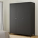 Wooden Wardrobe 150cm Wide With 3 Doors - Madrid