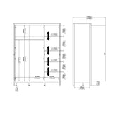 Wooden Wardrobe With 3 Doors - Madrid