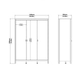 Wooden Wardrobe With 3 Doors - Madrid