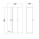 Wooden Wardrobe With 3 Doors - Pepe
