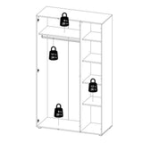 Wooden Wardrobe With 3 Doors - Pepe