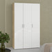 Wooden Wardrobe 118.1cm Wide With 3 Doors - Pepe