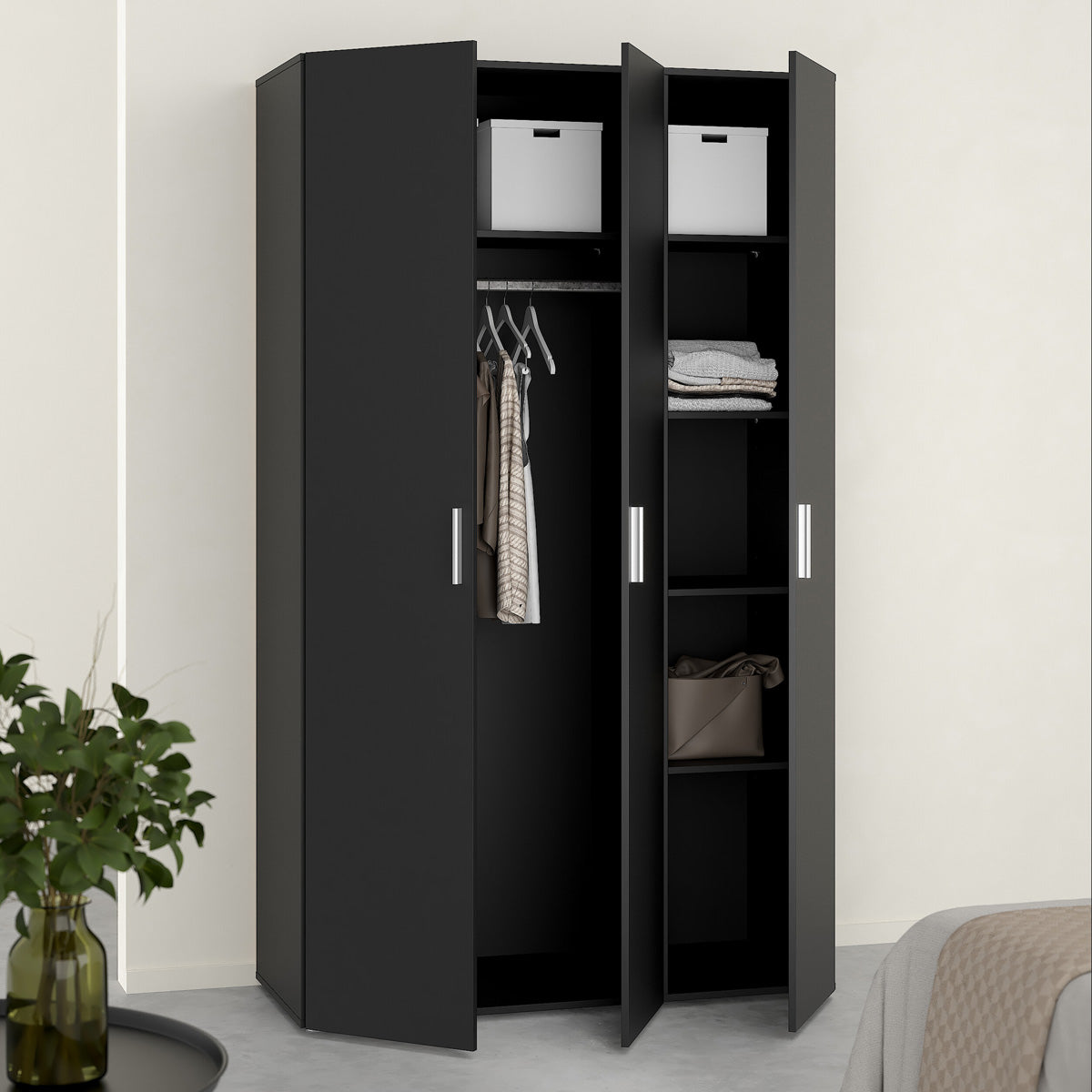 Wooden Wardrobe With 3 Doors - Pepe