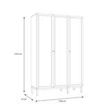 Wooden Wardrobe With 3 Doors - Wensley