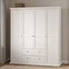 Wooden Wardrobe 181.4cm Wide With 4 Doors And 2 Drawers - Paris