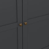 Wooden Wardrobe With 4 Doors And 2 Drawers - Paris