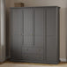 Wooden Wardrobe 181.4cm Wide With 4 Doors And 2 Drawers - Paris