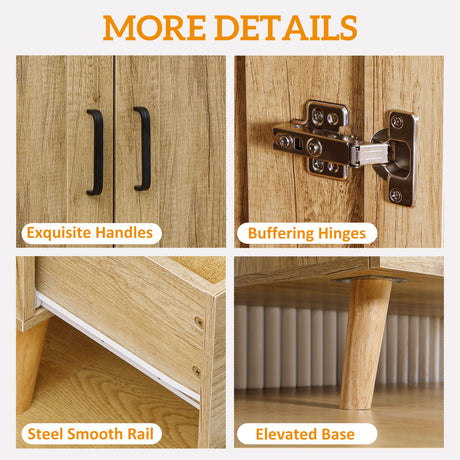 Wooden Wardrobe 80cm Wide With 2 Doors And 2 Drawers - Velmora