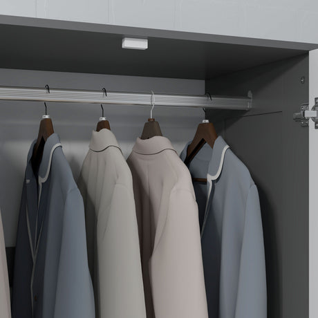 Wooden Wardrobe 80cm Wide With 2 Doors And 3 Drawers - Velmora