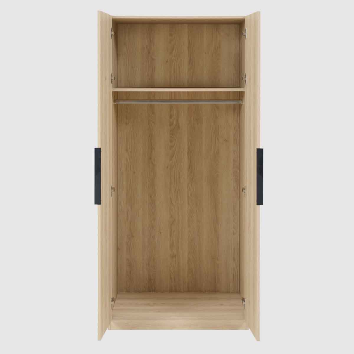 Wooden Wardrobe 80cm Wide With 2 Doors - Luna