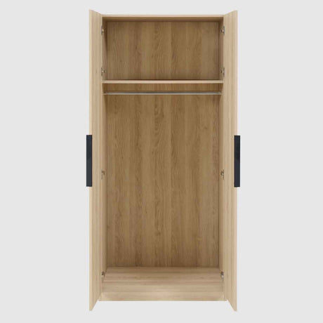 Wooden Wardrobe 80cm Wide With 2 Doors - Luna