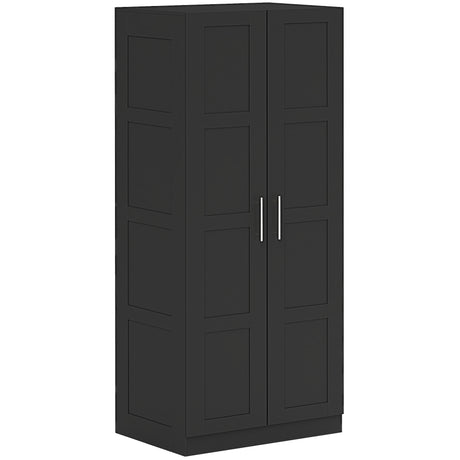 Wooden Wardrobe 80cm Wide With 2 Doors - Velmora