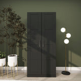 Wooden Wardrobe 80cm Wide With 2 Doors - Velmora