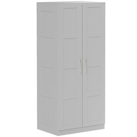 Wooden Wardrobe 80cm Wide With 2 Doors - Velmora