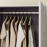 Wooden Wardrobe 80cm Wide With 2 Doors - Velmora
