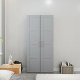 Wooden Wardrobe 80cm Wide With 2 Doors - Velmora