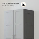 Wooden Wardrobe 80cm Wide With 2 Doors - Velmora