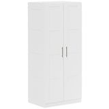 Wooden Wardrobe 80cm Wide With 2 Doors - Velmora