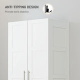 Wooden Wardrobe 80cm Wide With 2 Doors - Velmora