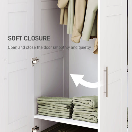 Wooden Wardrobe 80cm Wide With 2 Doors - Velmora