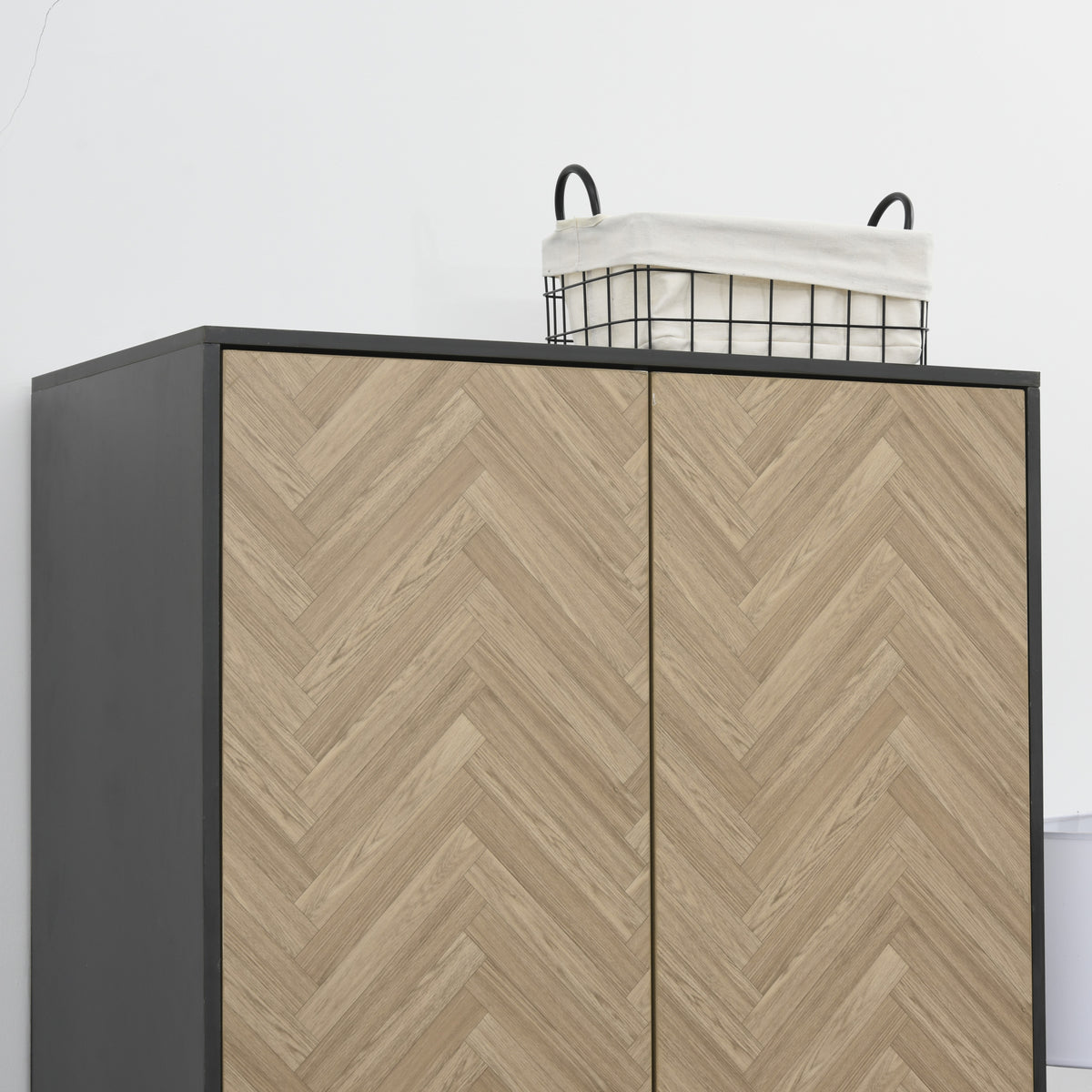 Wooden Wardrobe 90cm Wide With 2 Doors And 2 Drawers - Velmora