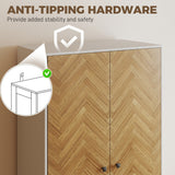 Wooden Wardrobe 90cm Wide With 2 Doors And 2 Drawers - Velmora