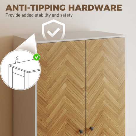 Wooden Wardrobe 90cm Wide With 2 Doors And 2 Drawers - Velmora