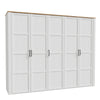 Wooden Wardrobe Large With 5 Doors - Bohol