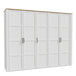 Wooden Wardrobe 266cm Wide Large With 5 Doors - Bohol