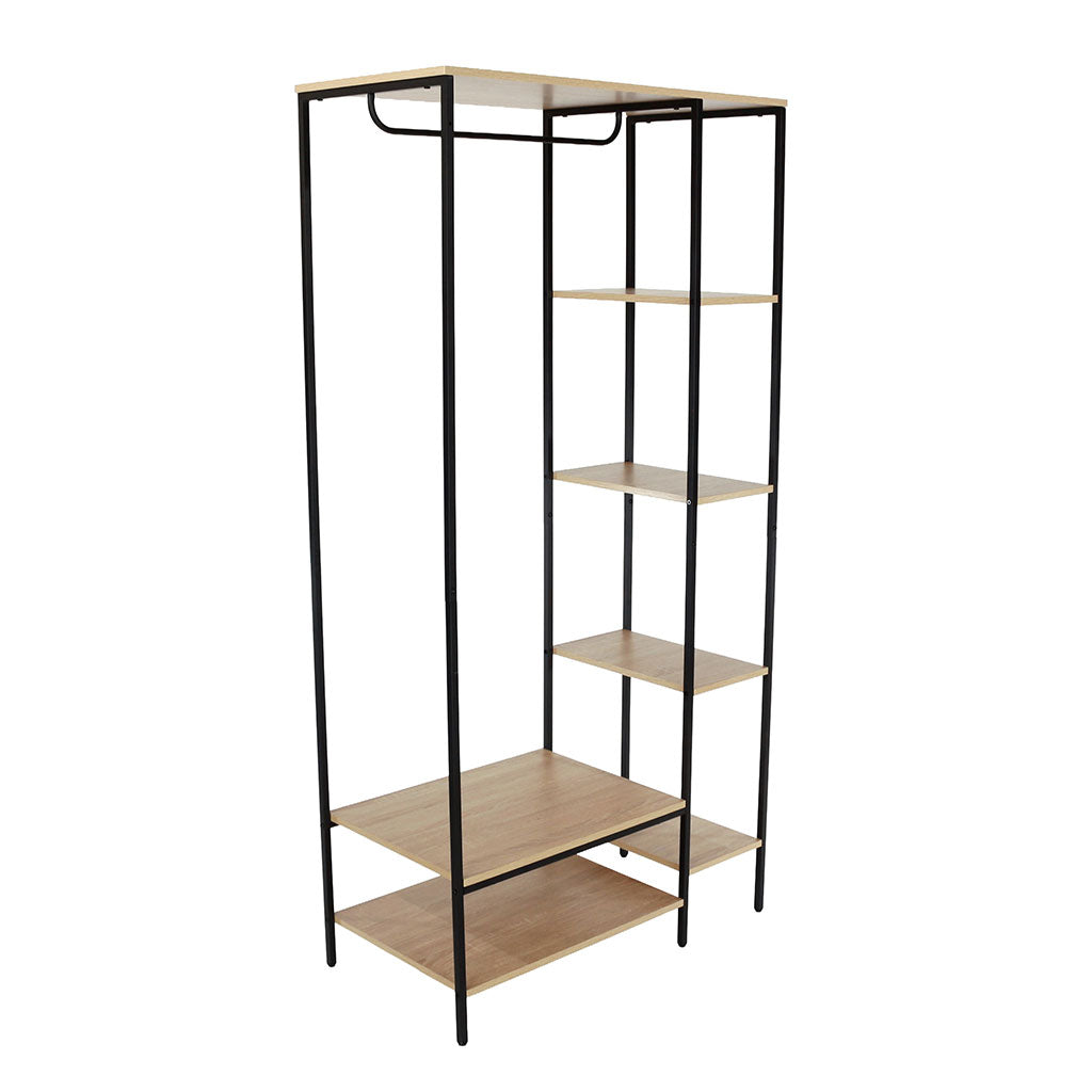 Wooden Wardrobe Open 90cm Wide - Kelly