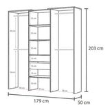 Wooden Wardrobe Open With 2 Drawers - Granby