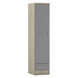 Wooden Wardrobe With 1 Door And 1 Drawer - Nevada