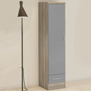 Wooden Wardrobe With 1 Door And 1 Drawer - Nevada