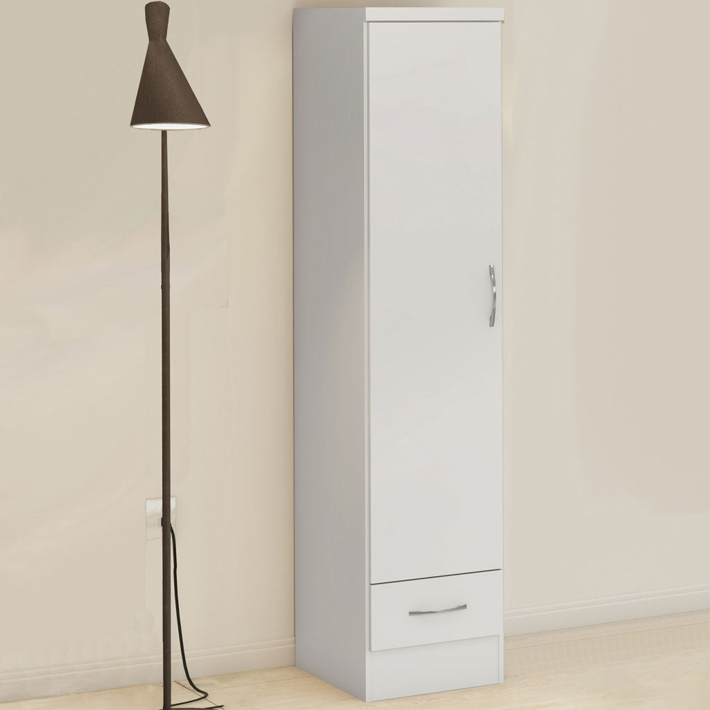 Wooden Wardrobe With 1 Door And 1 Drawer - Nevada