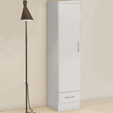 Wooden Wardrobe With 1 Door And 1 Drawer - Nevada