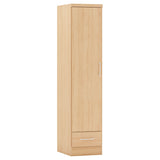 Wooden Wardrobe With 1 Door And 1 Drawer - Nevada