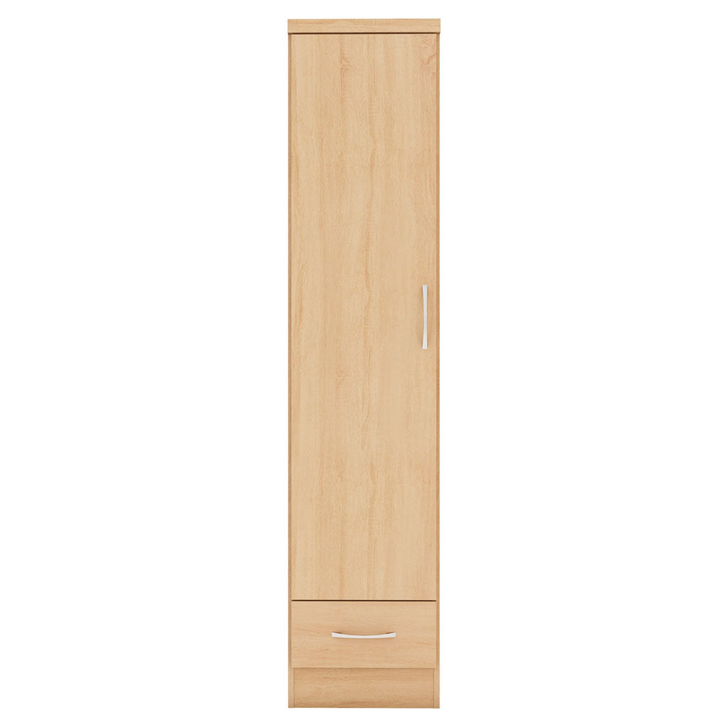 Wooden Wardrobe With 1 Door And 1 Drawer - Nevada