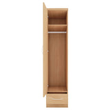 Wooden Wardrobe With 1 Door And 1 Drawer - Nevada