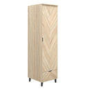 Wooden Wardrobe With 1 Door And 1 Drawer - Stockholm