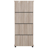 Wooden Wardrobe With 1 Door And 3 Drawers - Oliver
