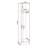 Wooden Wardrobe With 1 Door - Malvern