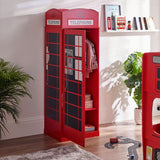 Wooden Wardrobe With 1 Door - Telephone Box