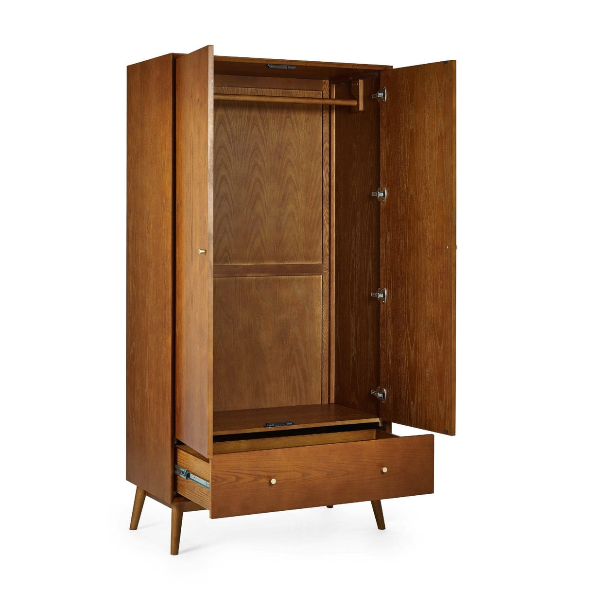 Wooden Wardrobe With 2 Door And 1 Drawer - Lowry