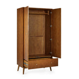 Wooden Wardrobe With 2 Door And 1 Drawer - Lowry