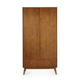 Wooden Wardrobe With 2 Door And 1 Drawer - Lowry