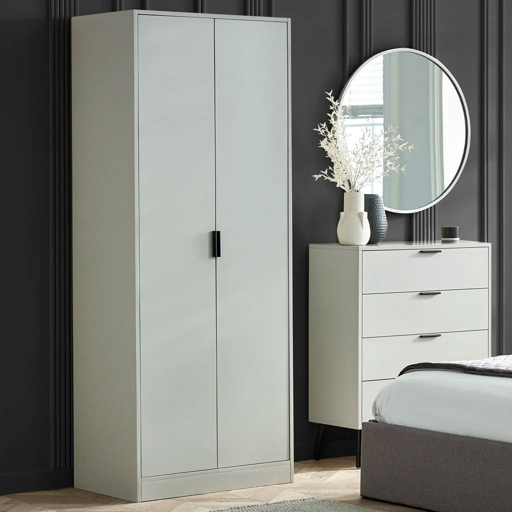 Wooden Wardrobe With 2 Doors - Alba